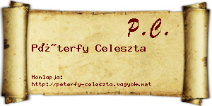 Péterfy Celeszta névjegykártya